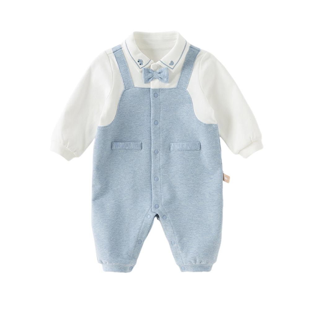 Dave&Bella Baby Boys Cotton Blue Indoor Romper