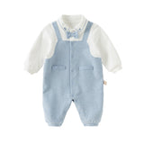 Dave&Bella Baby Boys Cotton Blue Indoor Romper