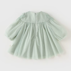 Dave&Bella Baby Girls Spring Green Mesh Cute Party Dress