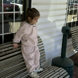Dave&Bella Kids Girls/Boys Pink/Grey Cozy Fleece Hooded Coat Pant Suits